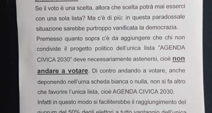 Lettera anonima, s’infiamma la campagna elettorale ‣ Quisquinachannel.it