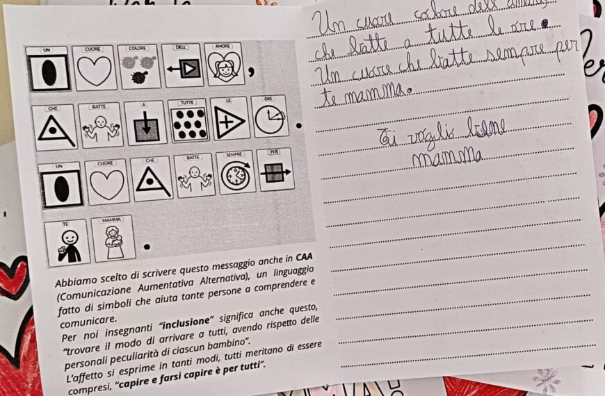 Creatività e inclusione: il biglietto della Festa della Mamma della classe 2A di Bivona