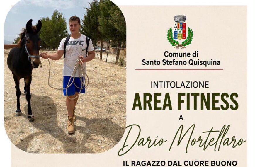 Santo Stefano Quisquina: l’Area Fitness sarà intitolata a Dario Mortellaro