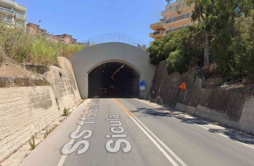 SS 115 “Sud Occidentale Sicula”, dal 14 settembre chiusa al traffico la galleria “Belvedere” a Sciacca